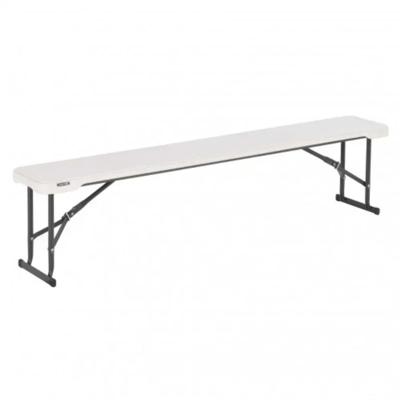 Banc brasserie pliant en HDPE beige