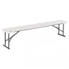 Banc brasserie pliant en HDPE beige