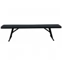 Banc polypro haute densité noir pliant