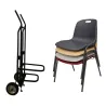 Lot de chaises à coque avec diable de transport