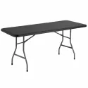 Table rectangle grise en plastique