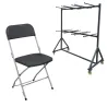 Lot de 50 ou de 100 chaises pliantes en polypro M2 et chariot sur roulettes Lot de 50 ou de 100 chaises pliantes en polypro M2 et chariot sur roulettes
