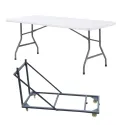 Lot de 10 tables pliantes 183 cm + 1 chariot de transport