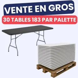 Achat en gros sur palette - Table pliante en plastique