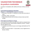 validation technique podium modulable