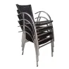 Chaises de terrasse noires empilables par 12 max