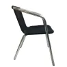 Fauteuil pour terrasse professionnelle en aluminium et tressage noir