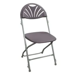 Chaise collectivité pliable et empilable en polypro de couleur grise
