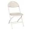 Chaise pliante en polypro blanche avec dossier ajouré