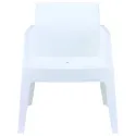 Fauteuil pour collectivité empilable et monobloc blanc