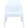 Fauteuil pour collectivité empilable et monobloc blanc