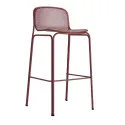 Tabouret de bar coque en résille couleur aubergine