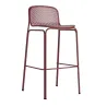 Tabouret de bar coque en résille couleur aubergine