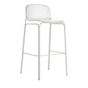 Tabouret pour bar empilable en résille couleur blanc