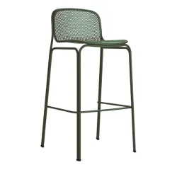 Tabouret de bar en résille vert foncé