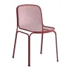 Chaise pour espace extérieur en résille aubergine