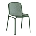 Chaise collectivité empilable en résille vert foncé