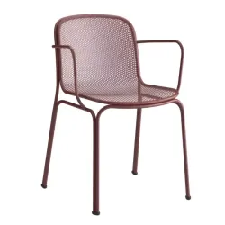 Fauteuil pour terrasse extérieure en résille métallique aubergine Fauteuil pour terrasse extérieure en résille métallique aubergine