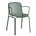 Fauteuil pour terrasse vert foncé en résille