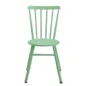 Chaise en aluminium à barreaux verte