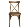 Chaise en bois de chêne avec dos croisé