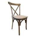 Chaise en bois de chêne avec galette d'assise