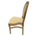 Chaise professionnel en bois cérusé de profil
