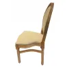 Chaise professionnel en bois cérusé de profil