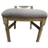 Chaise réception empilable en polypro effet bois cérusé sculpté