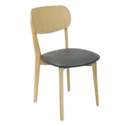 Chaise professionnel restauration structure hêtre naturel assise vinyle Chaise professionnel restauration structure hêtre naturel assise vinyle