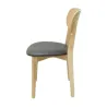 Chaise de restauration hêtre et vinyle vue profil