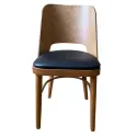 Chaise hôtellerie en bois de hêtre assise vinyle