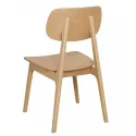 Chaise pour restaurant en bois vue de dos