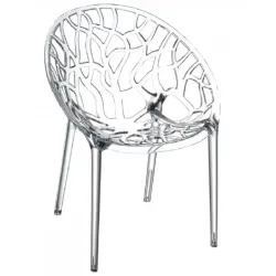 Fauteuil en polycarbonate transparent