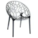 Fauteuil restaurant en polycarbonate noir