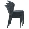 Chaise pour professionnel restauration empilable en pile de 3