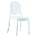 Chaise médaillon blanche en polypropylène
