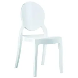 Chaise médaillon blanche en polypropylène