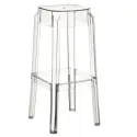 Tabouret de bar en polycarbonate transparent