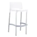 Chaise haute pour bar polypro blanc