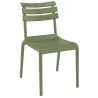 Chaise de terrasse café vert olive