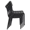 Chaise en polypro empilable en pile de 4 éléments