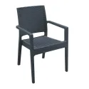Fauteuil polypro gris foncé
