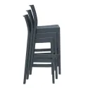 Chaise de bar empilable en pile de 3 chaises