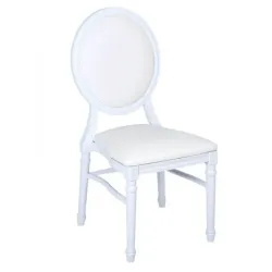 Chaise médaillon blanche en polypropylène