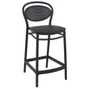 Chaise haute pour bar en polypro noir