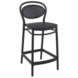 Chaise haute pour bar en polypro noir