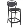 Chaise haute pour bar en polypro noir