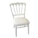 Chaise de réception empilable en bois blanc