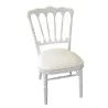 Chaise de réception empilable en bois blanc